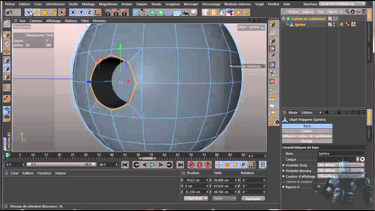 C4d subdivision surface weighting shortcut key